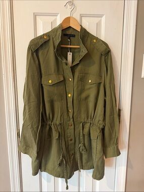 NWT Jane + Delancey Olive Green Utility Jacket - Size 1X